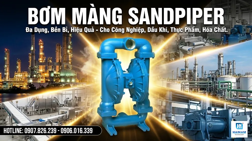bơm màng sandpiper nhập khẩu chính hãng
