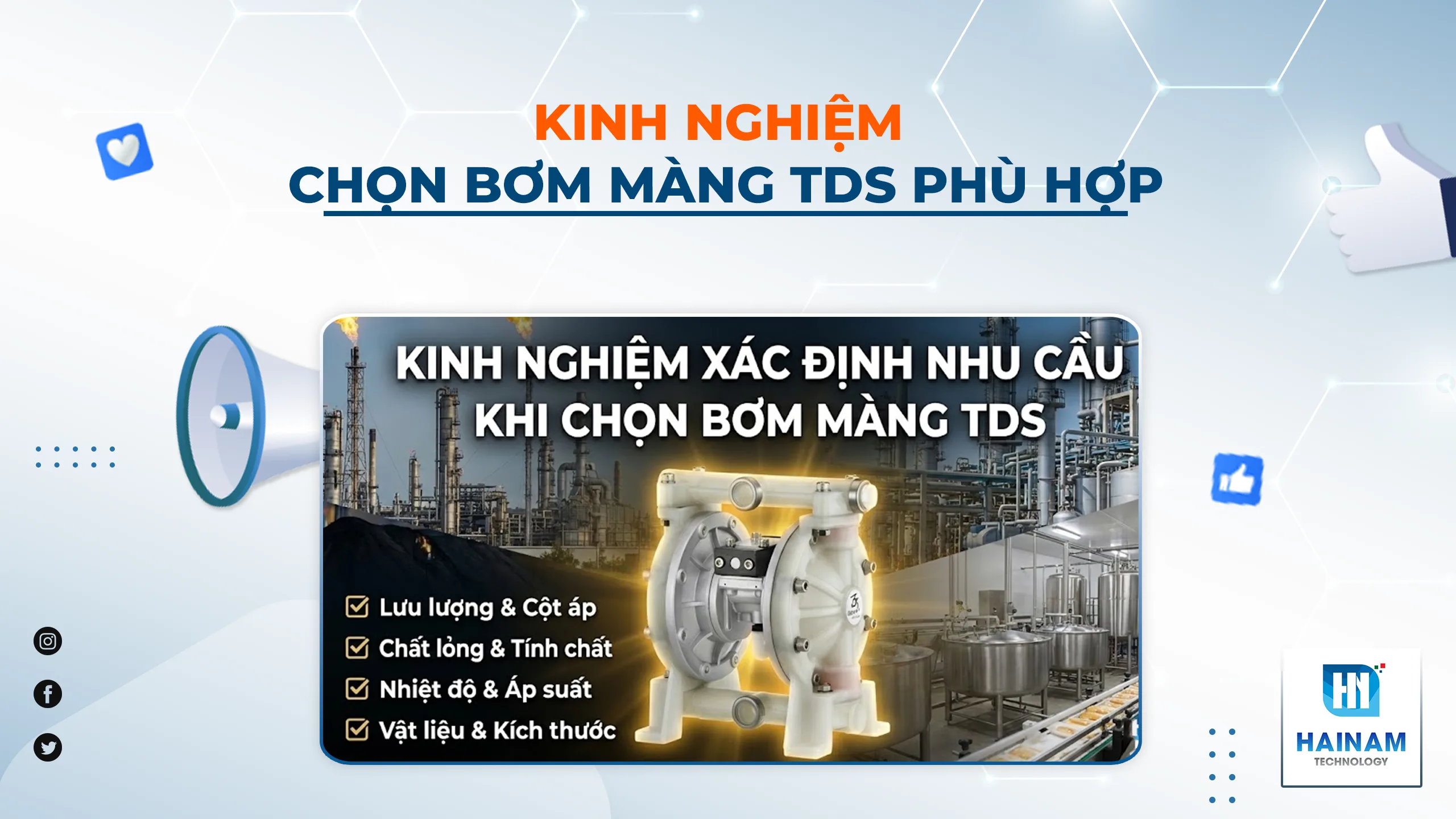 Kinh Nghiệm Chọn Bơm Màng TDS Phù Hợp Cho Từng Ứng Dụng