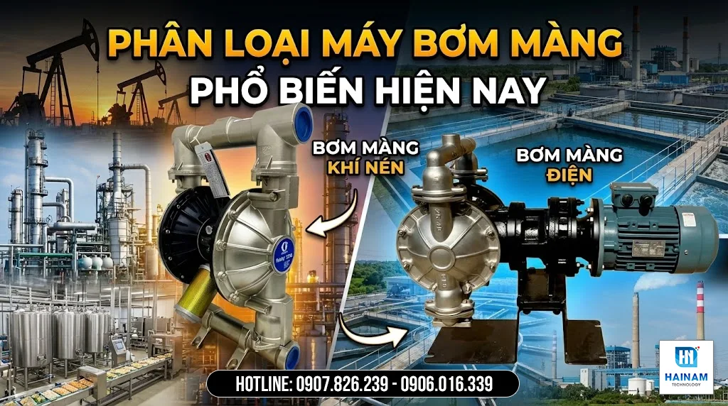 máy bơm màng phổ biến hiện nay