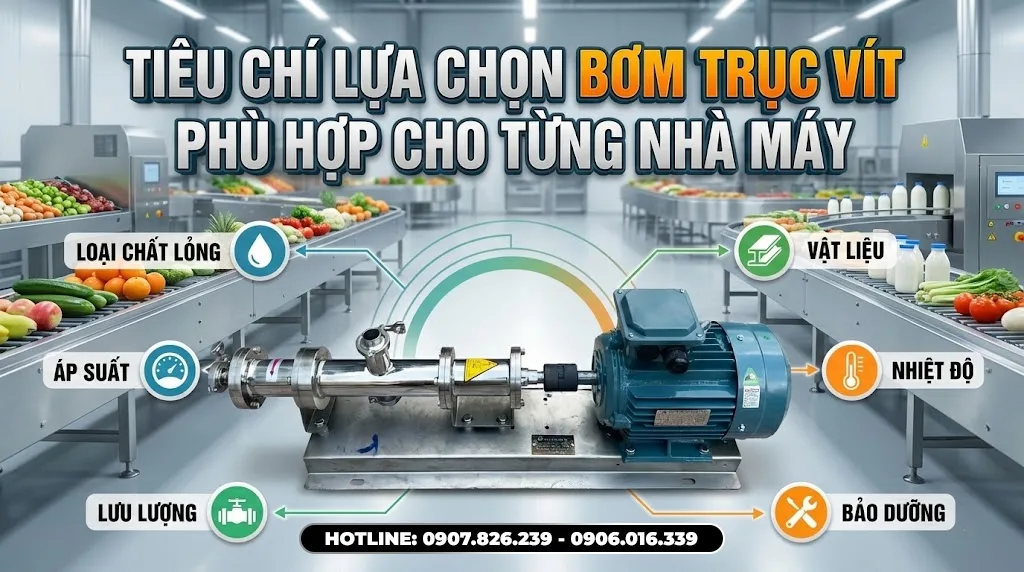 tiêu chí lựa chọn bơm trục vít