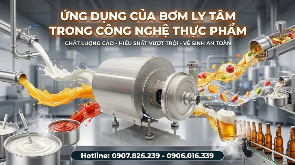 ứng dụng bơm ly tâm trong ngành thực phẩm