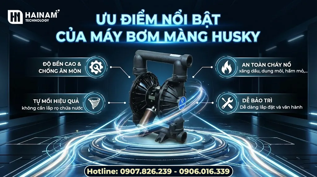 ưu điểm nổi bật bơm màng husky