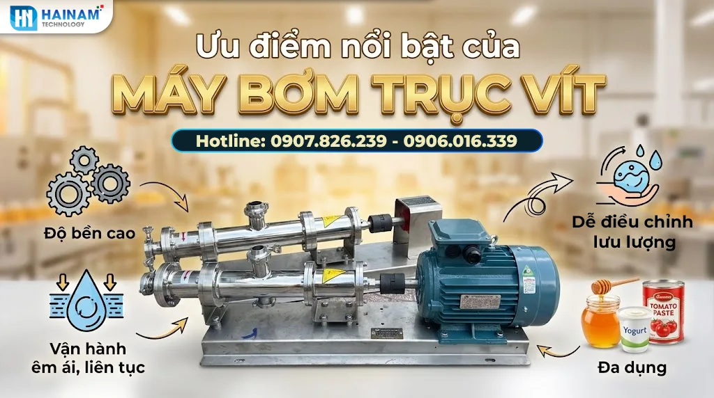 ưu điểm nổi bật bơm trục vít