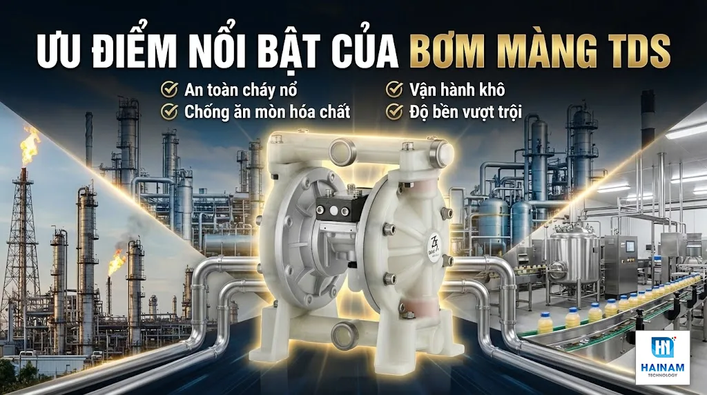 ưu điểm nổi bât của bơm màng tds