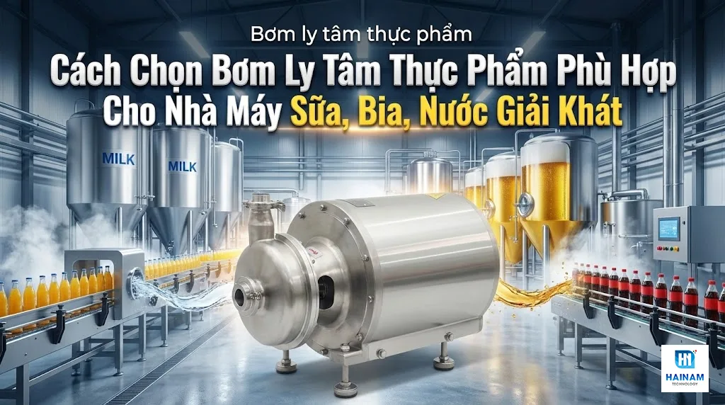 bơm ly tâm thực phẩm cho nhà máy sữa bia nước