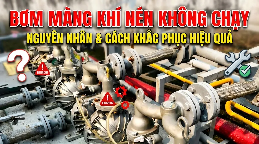 bơm màng khí nén không chạy