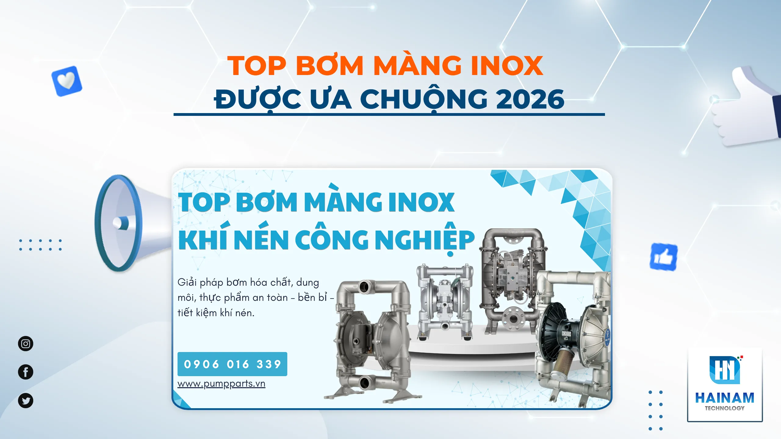 Top Bơm Màng Inox Được Ưa Chuộng Nhất 2026