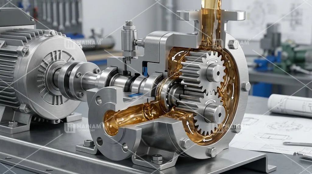 cấu tạo máy bơm bánh răng ăn khớp ngoài