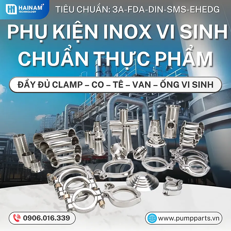 phụ kiện inox vi sinh chuẩn thực phẩm