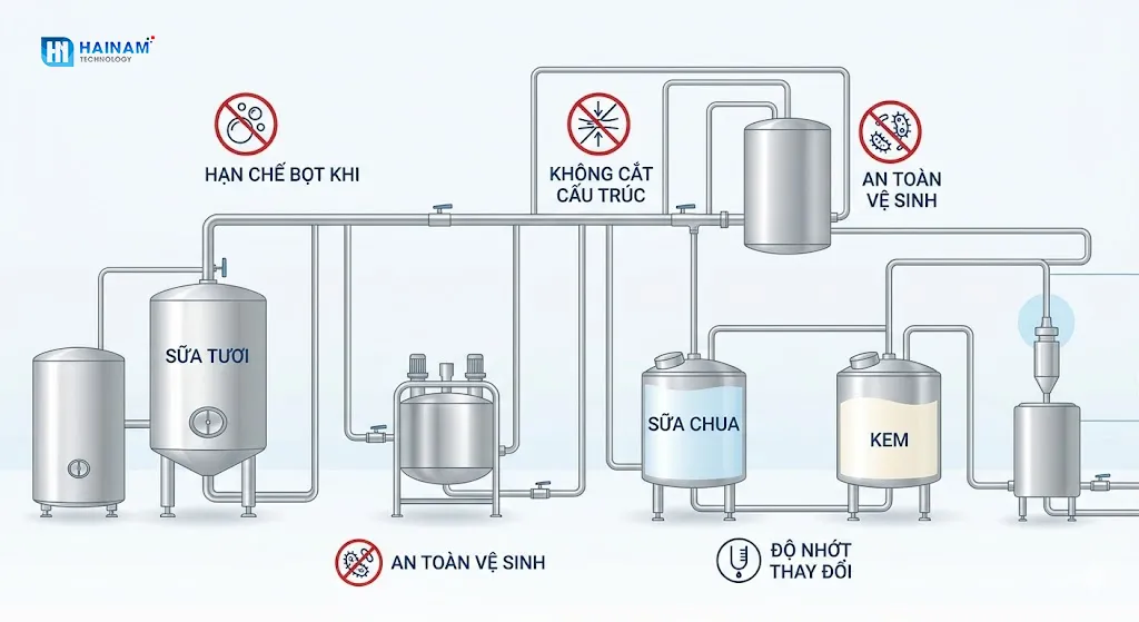 nhu cầu bơm sữa trong công nghiệp