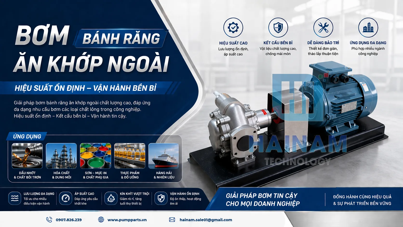 bơm bánh răng ăn khớp ngoài carten pump