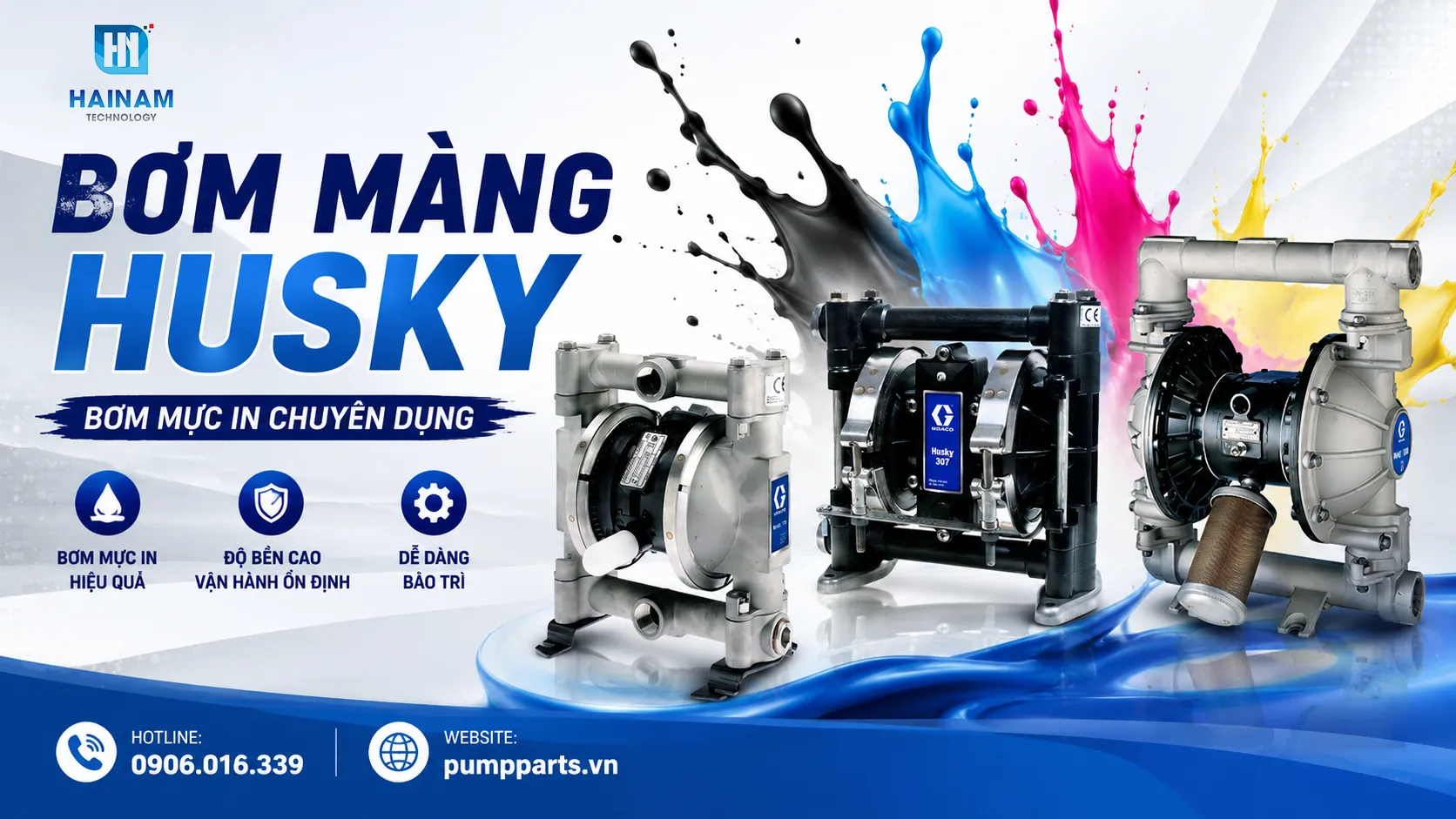 bơm màng husky bơm mực chuyên dụng