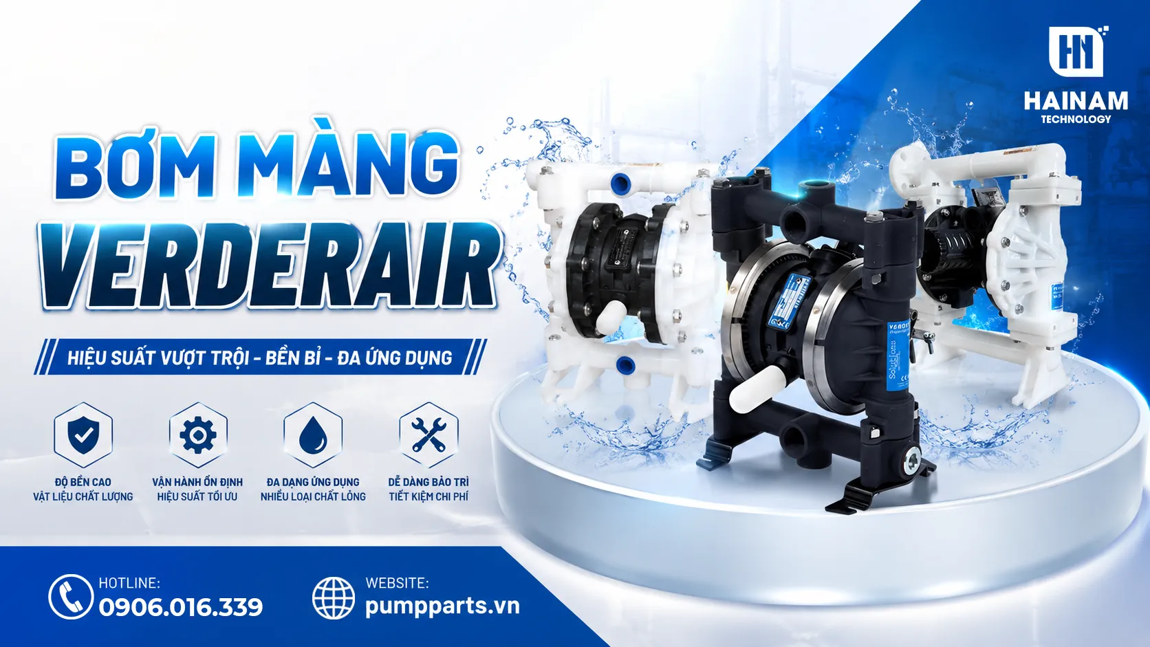 bơm màng khí nén verderair chính hãng