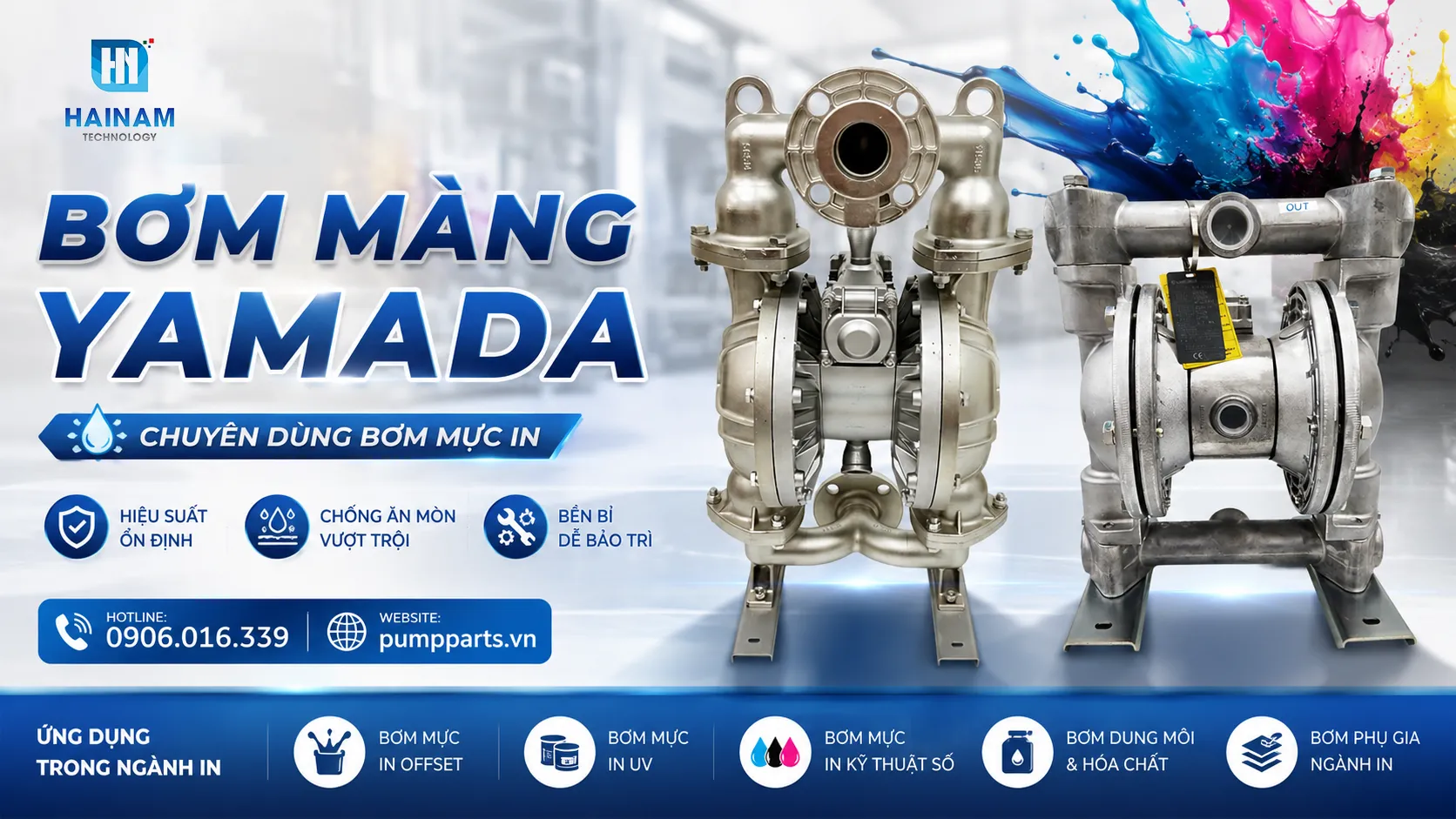 bơm màng yamada bơm mực in
