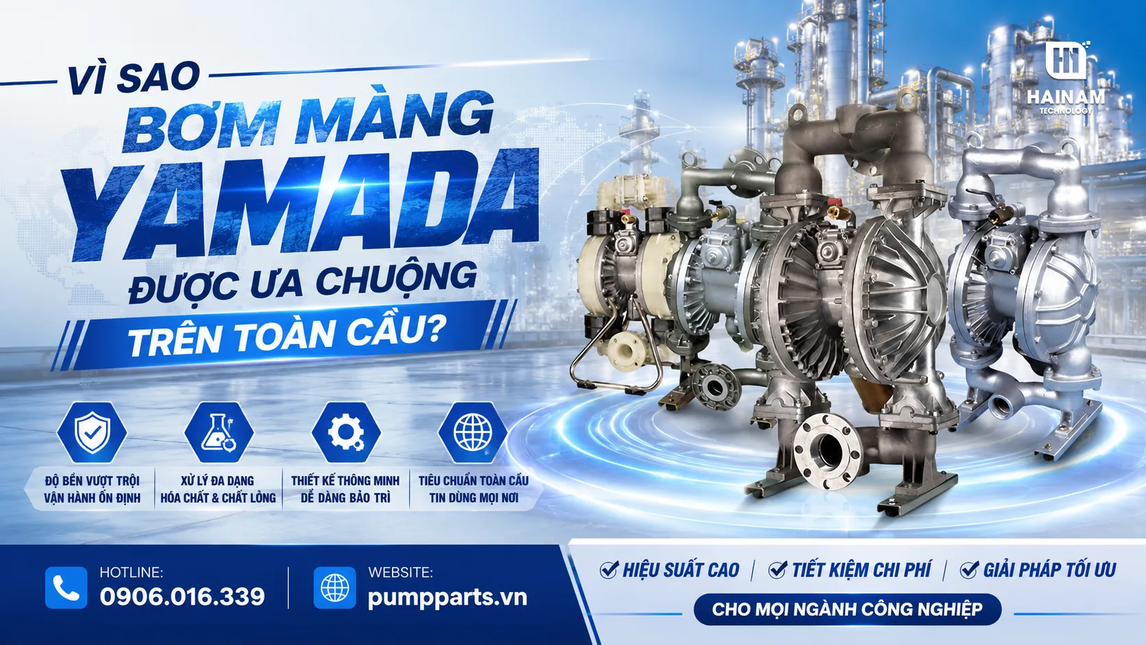 bơm màng yamada độ bền vượt trội