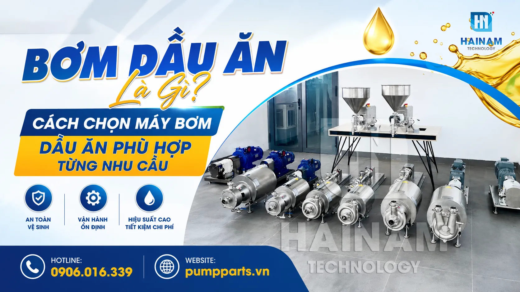 cách chọn máy bơm dầu ăn phù hợp
