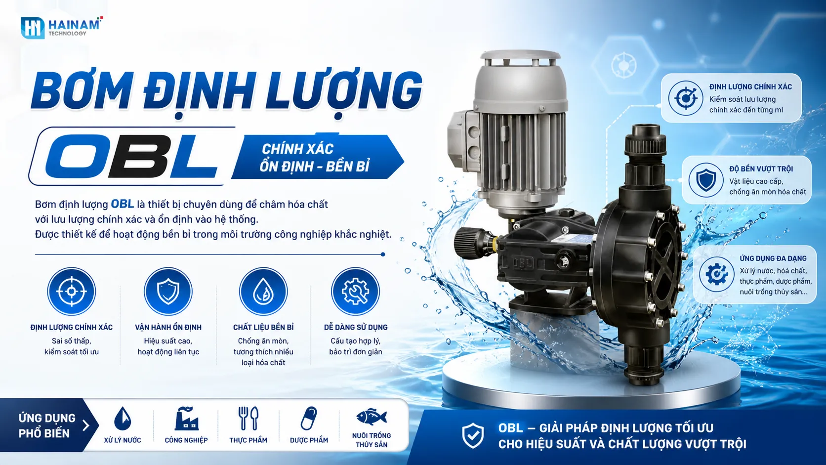 khái niệm về bơm định lượng obl