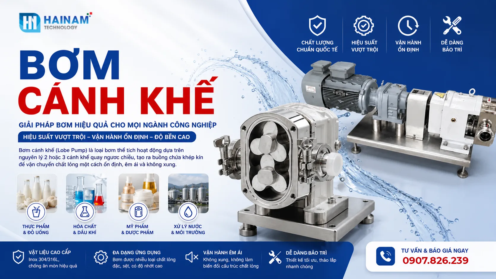 máy bơm cánh khế chính hãng