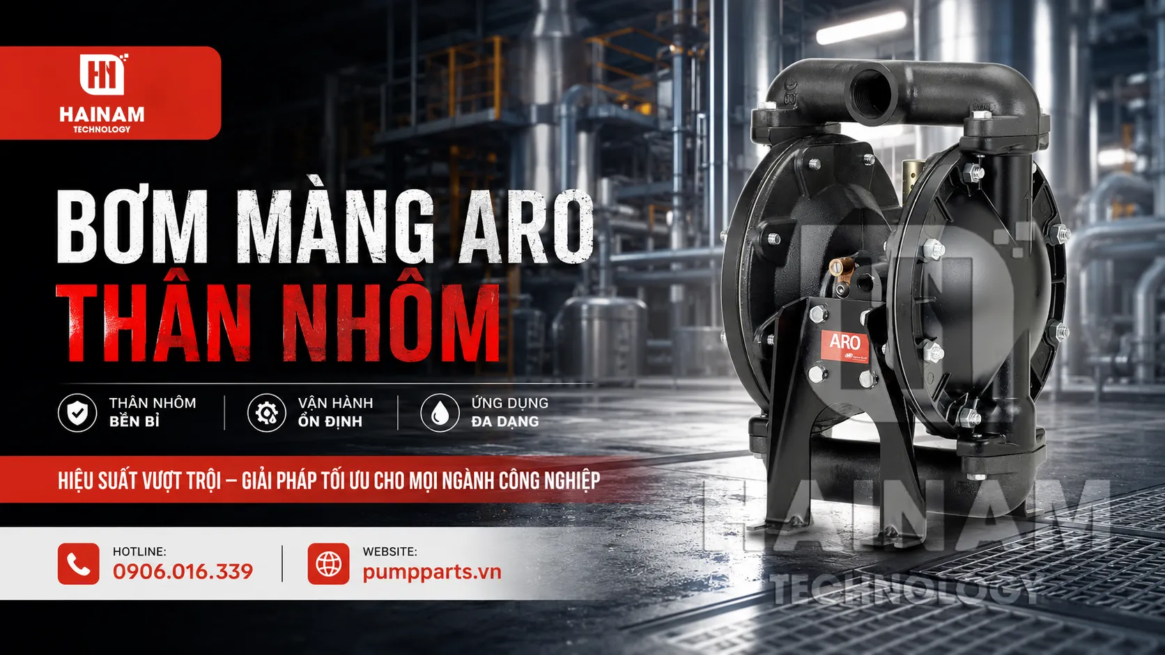 máy bơm màng aro thân nhôm