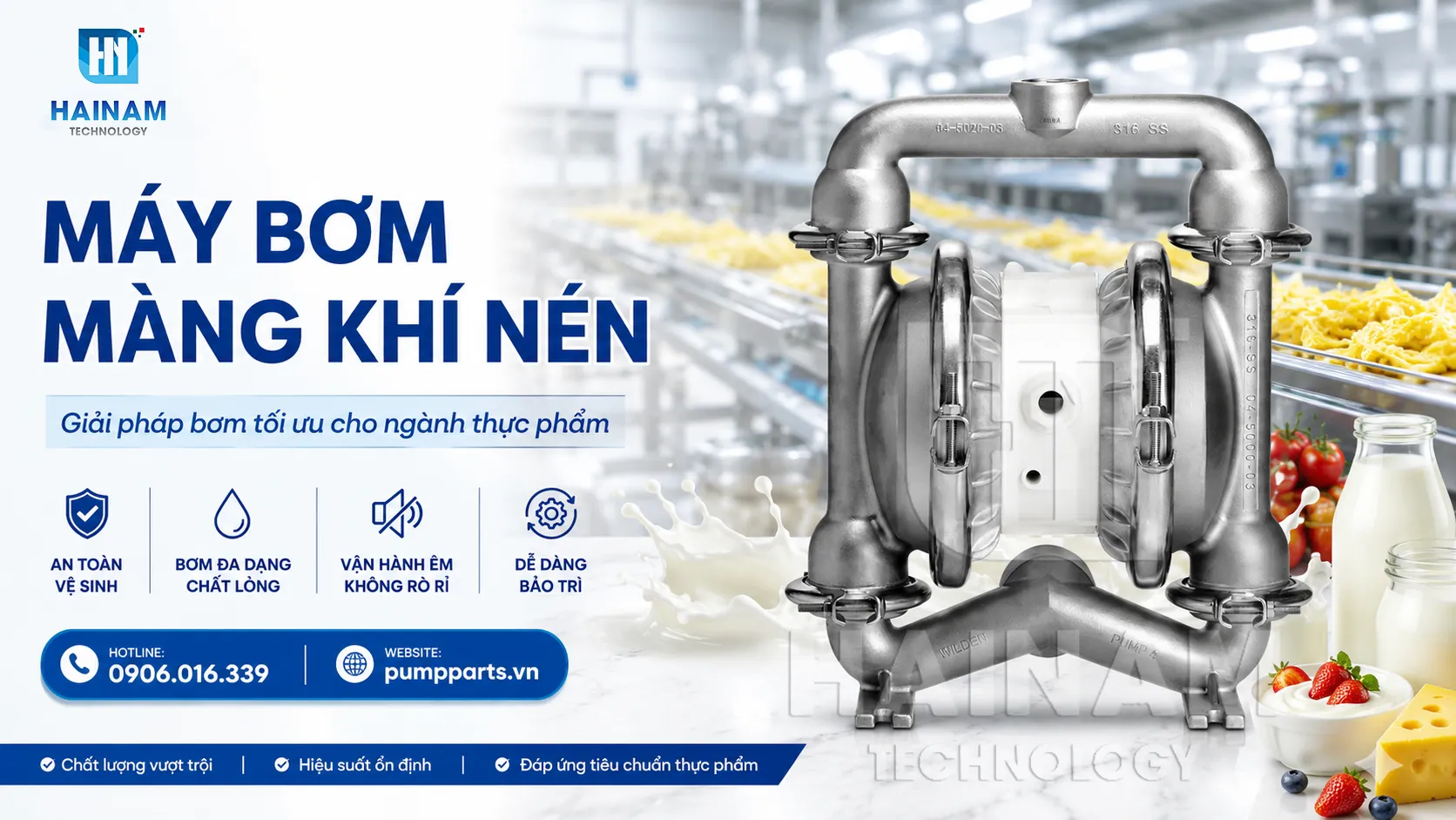 máy bơm màng thực phẩm