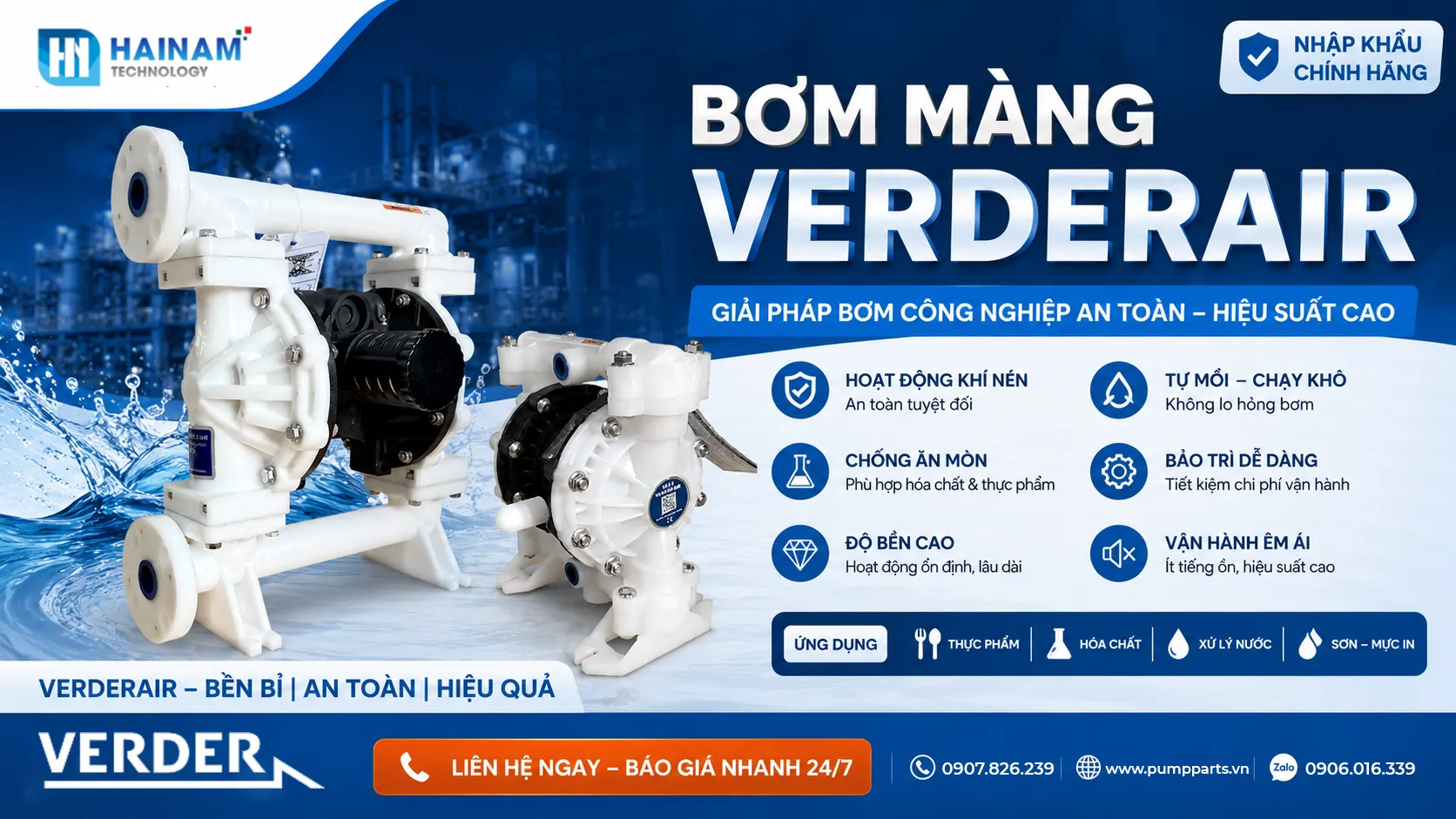 máy bơm màng verderair chính hãng