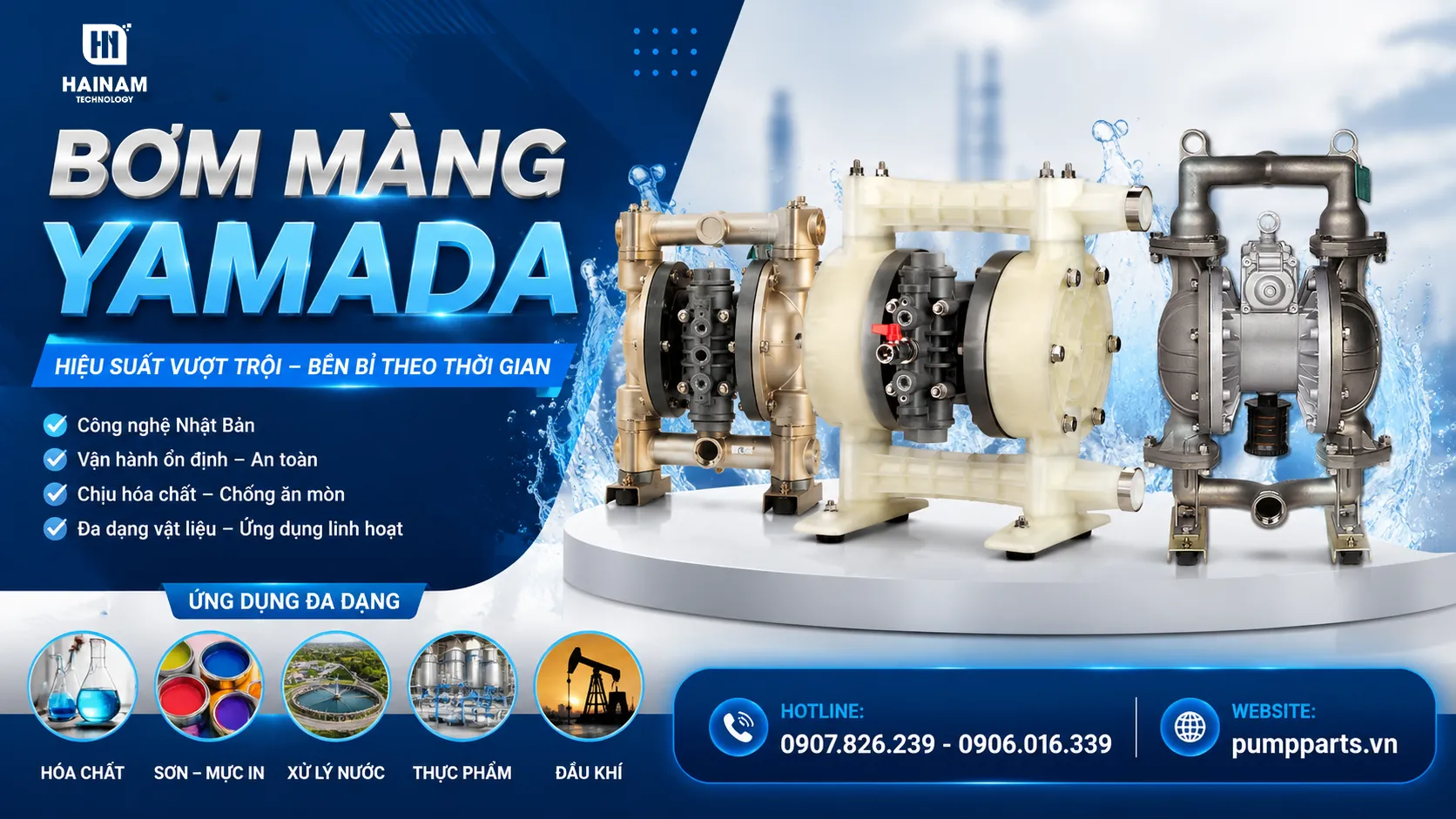 máy bơm màng yamada chính hãng, chất lượng 