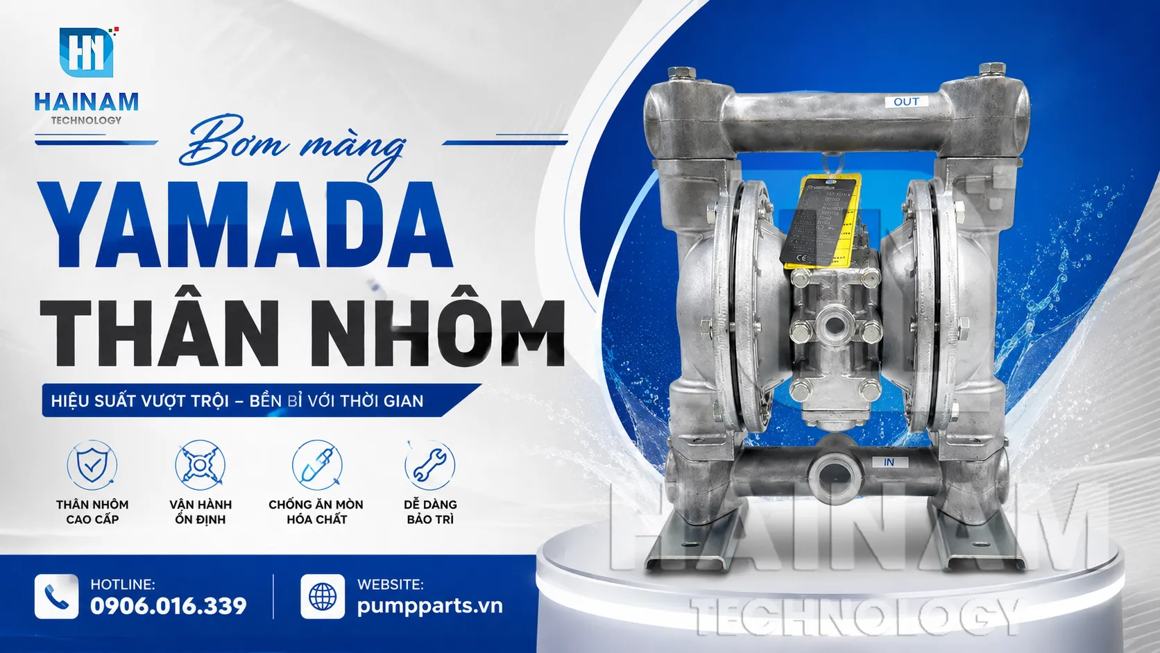 máy bơm màng yamada thân nhôm
