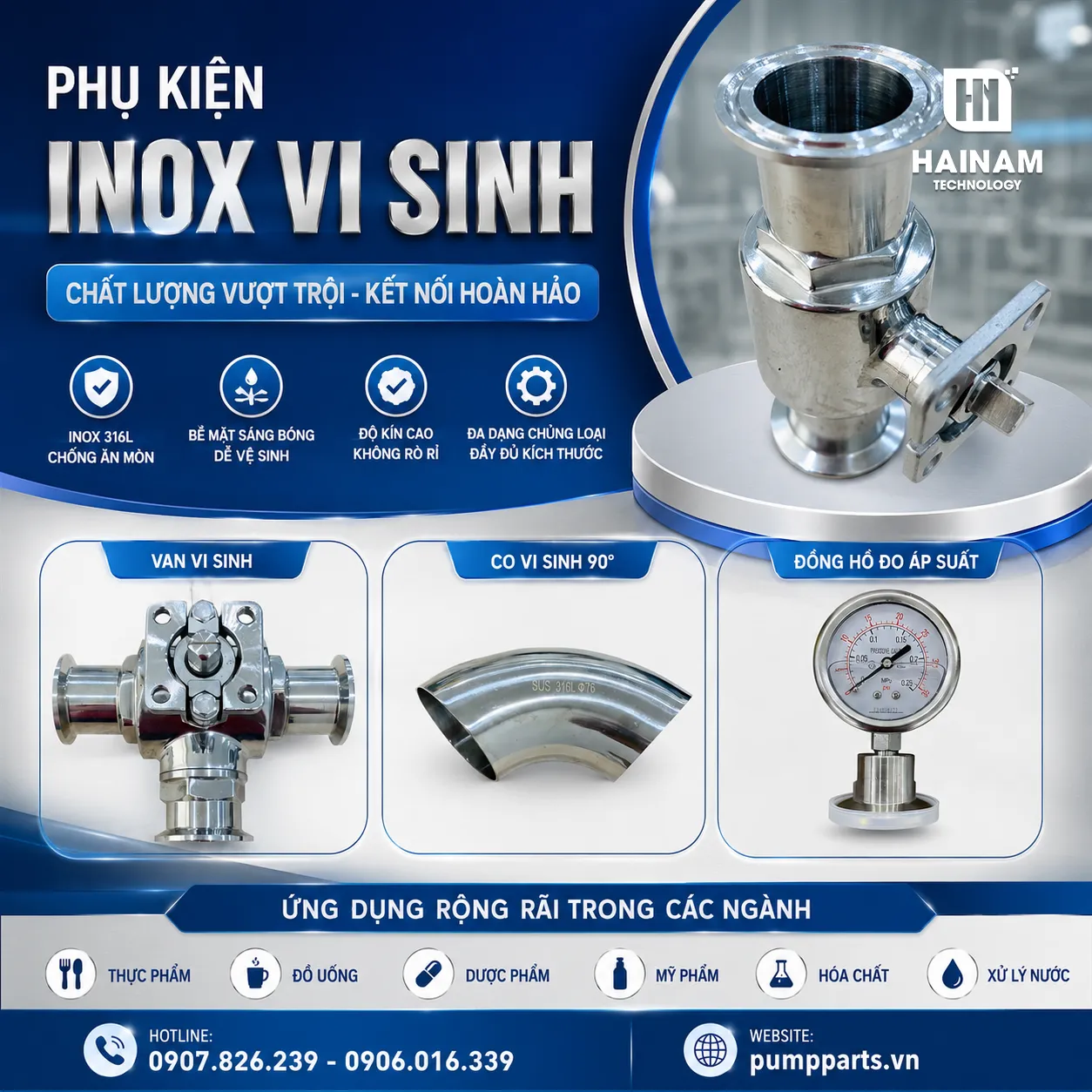 mua phụ kiện inox vi sinh giá tốt