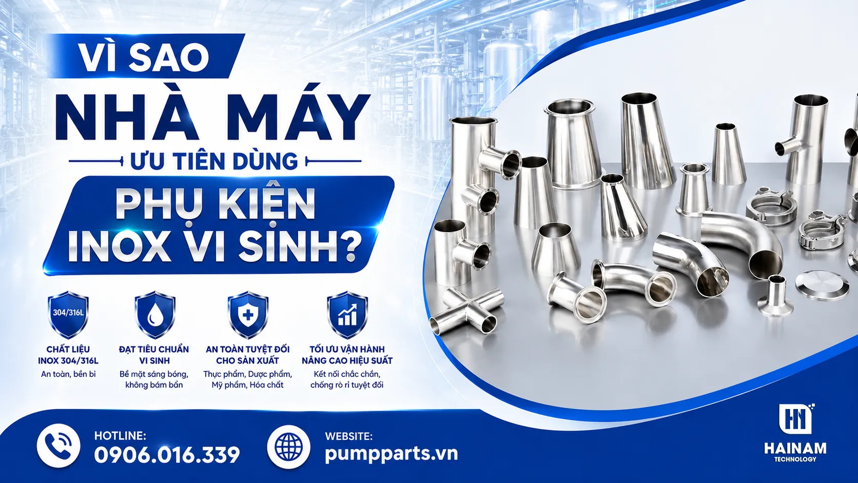 phụ kiện inox vi sinh an toàn vệ sinh