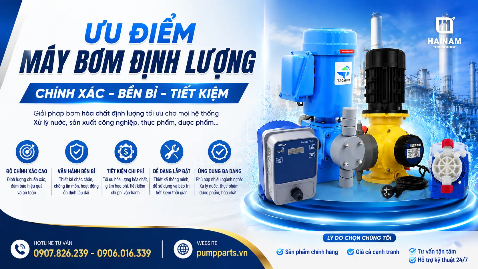 ưu điểm máy bơm định lượng hóa