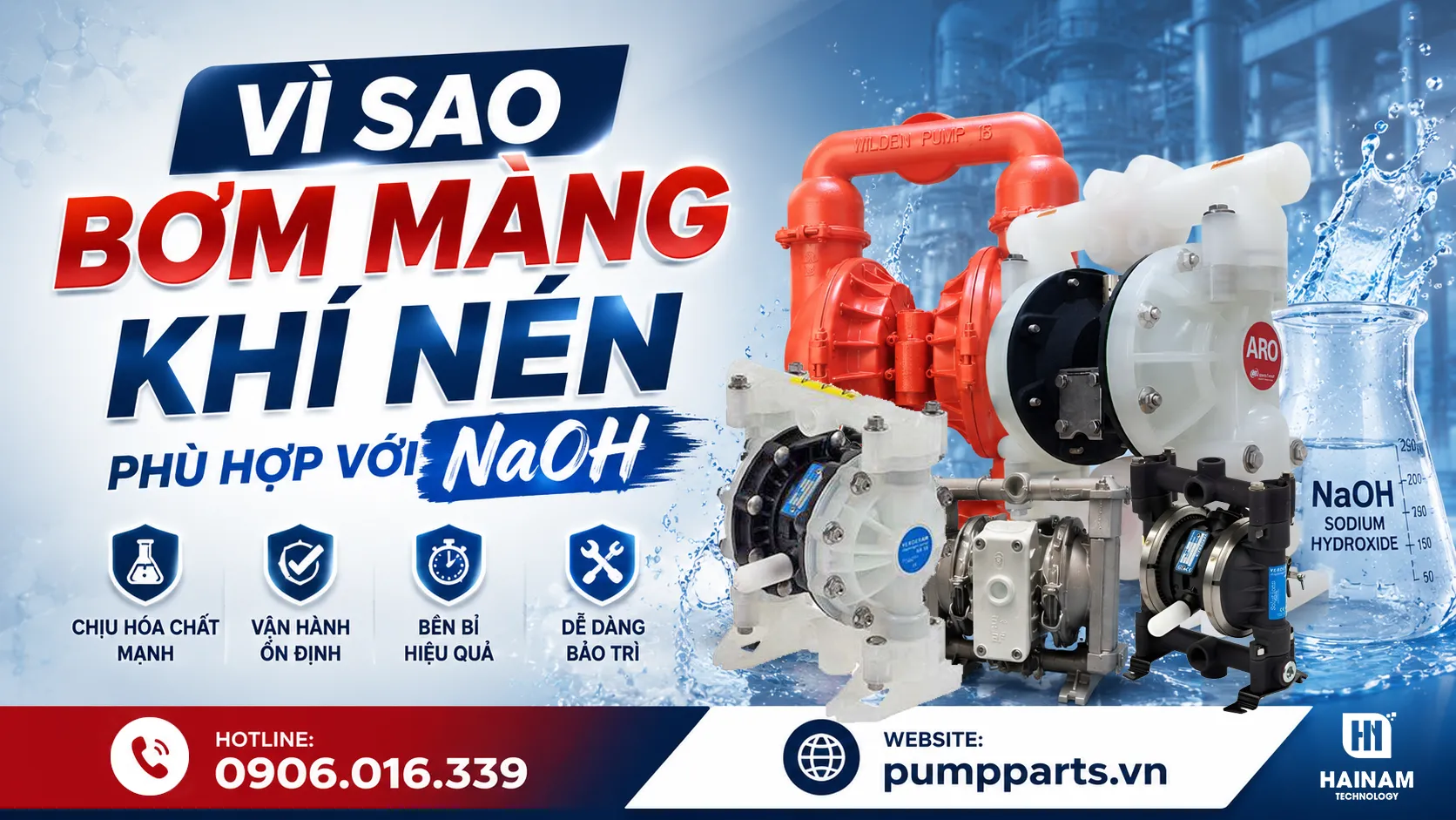 ưu điểm máy bơm màng bơm naoh
