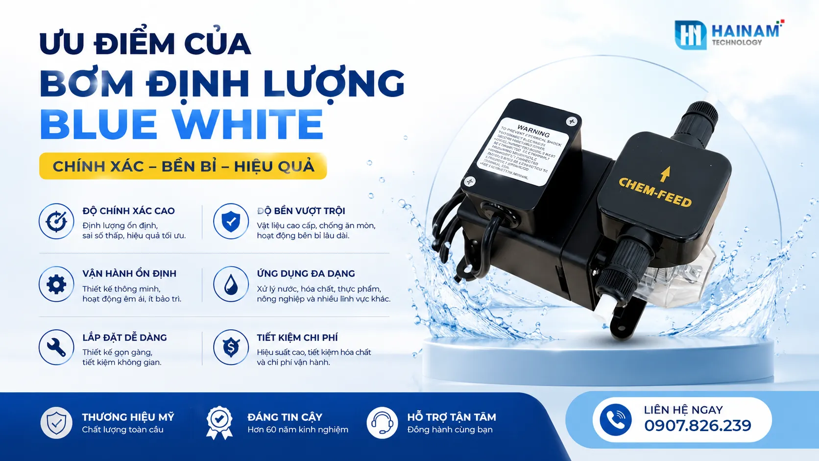 ưu điểm nổi bật bơm định lượng blue white