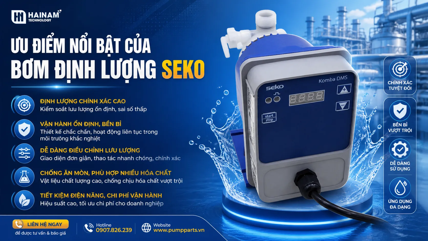 ưu điểm nổi bật bơm định lượng seko