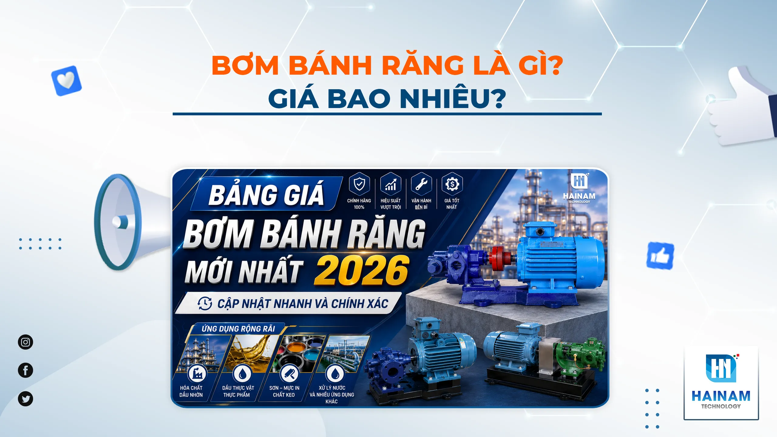 Bảng Giá Bơm Bánh Răng Mới Nhất 2026 – Cập Nhật Nhanh Và Chính Xác