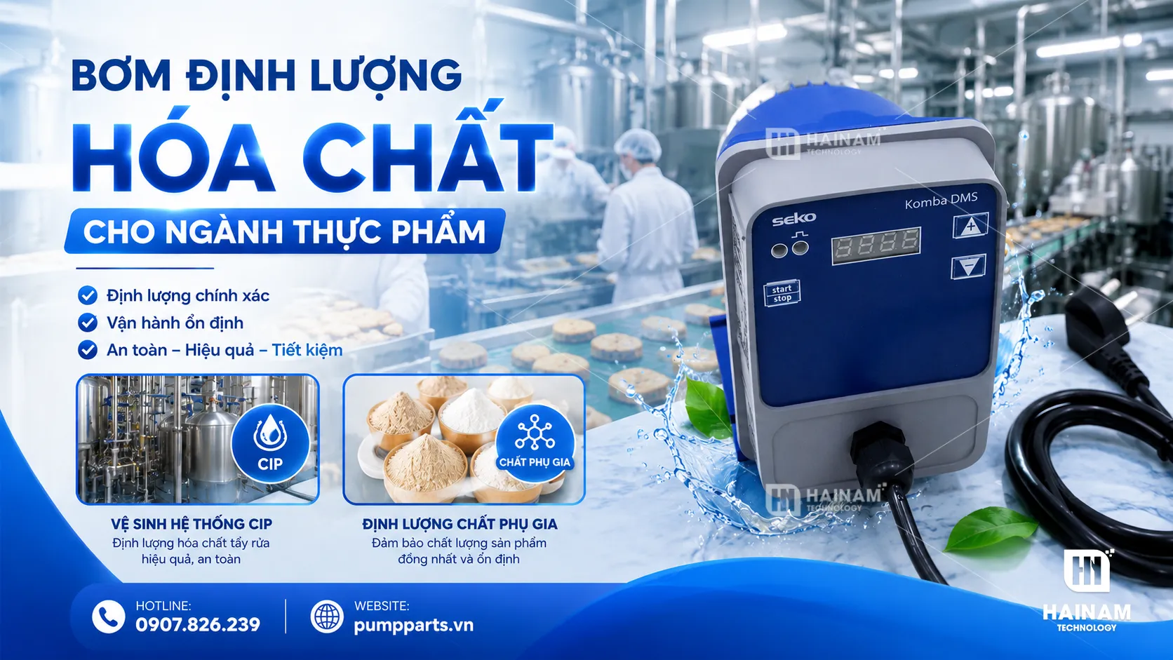 bơm định lượng seko trong ngành thực phẩm