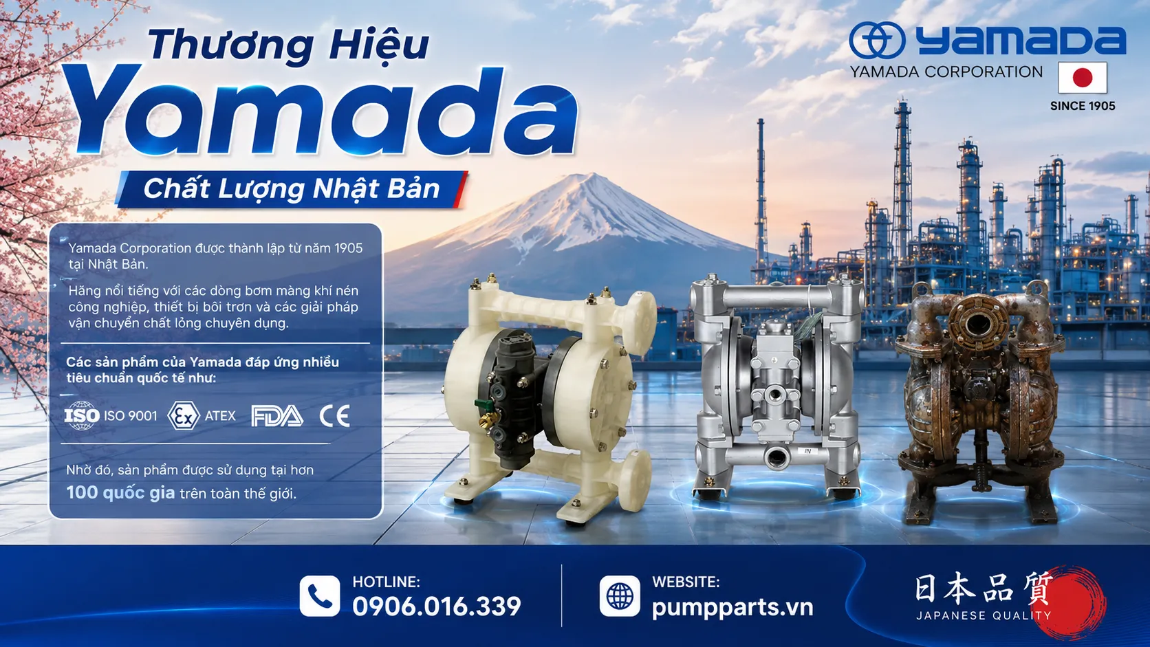 bơm màng yamada chất lượng nhật bản