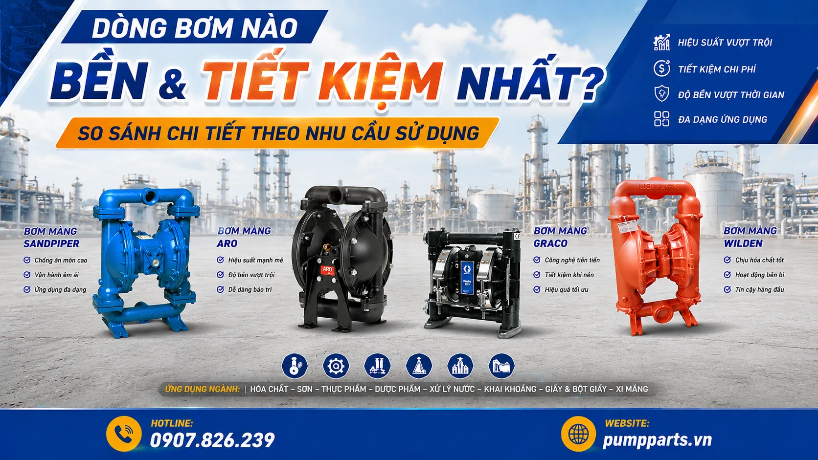 cách chọn bơm màng khí nén phù hợp