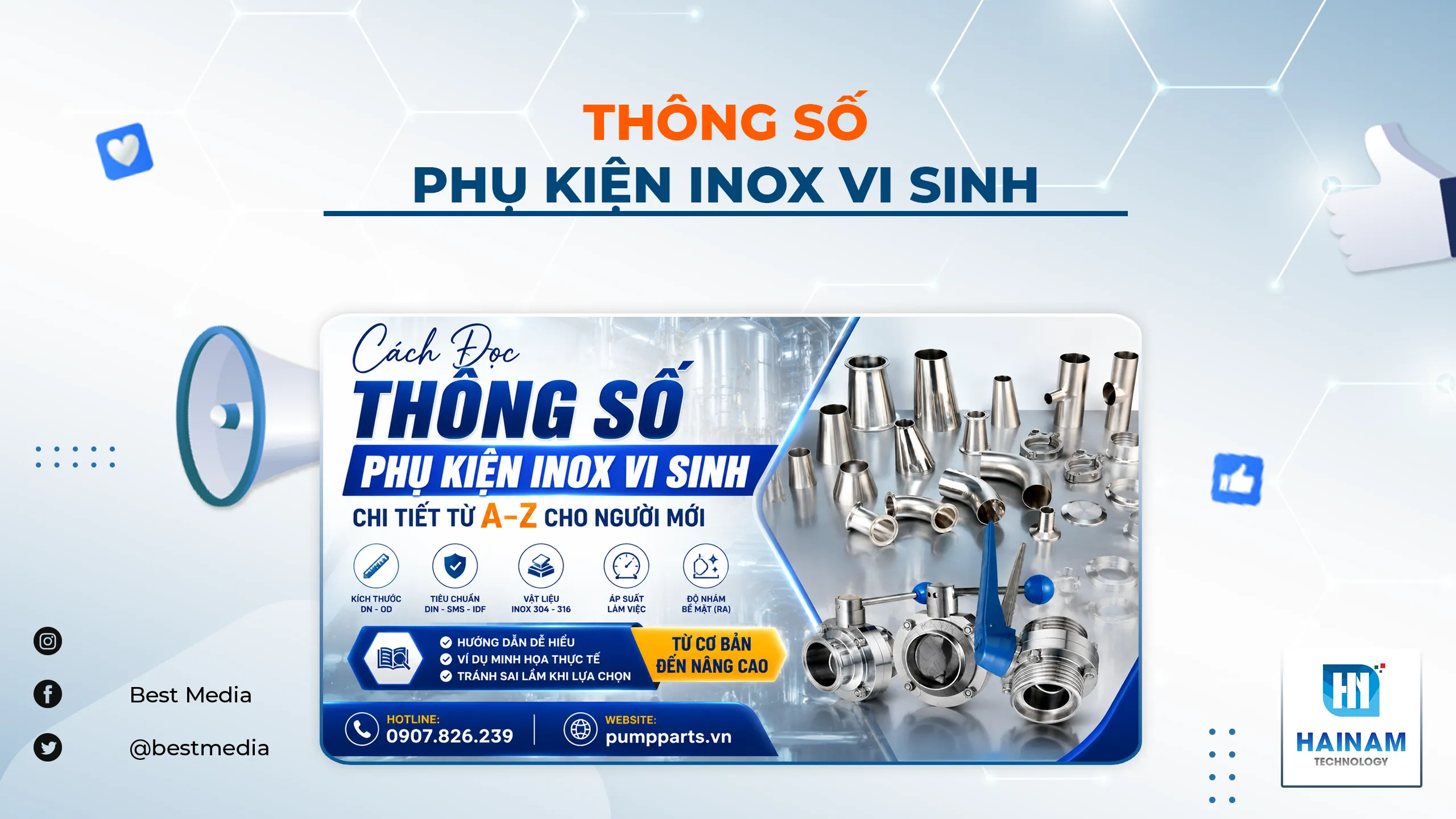 Cách Đọc Thông Số Phụ Kiện Inox Vi Sinh Chi Tiết Từ A–Z Cho Người Mới