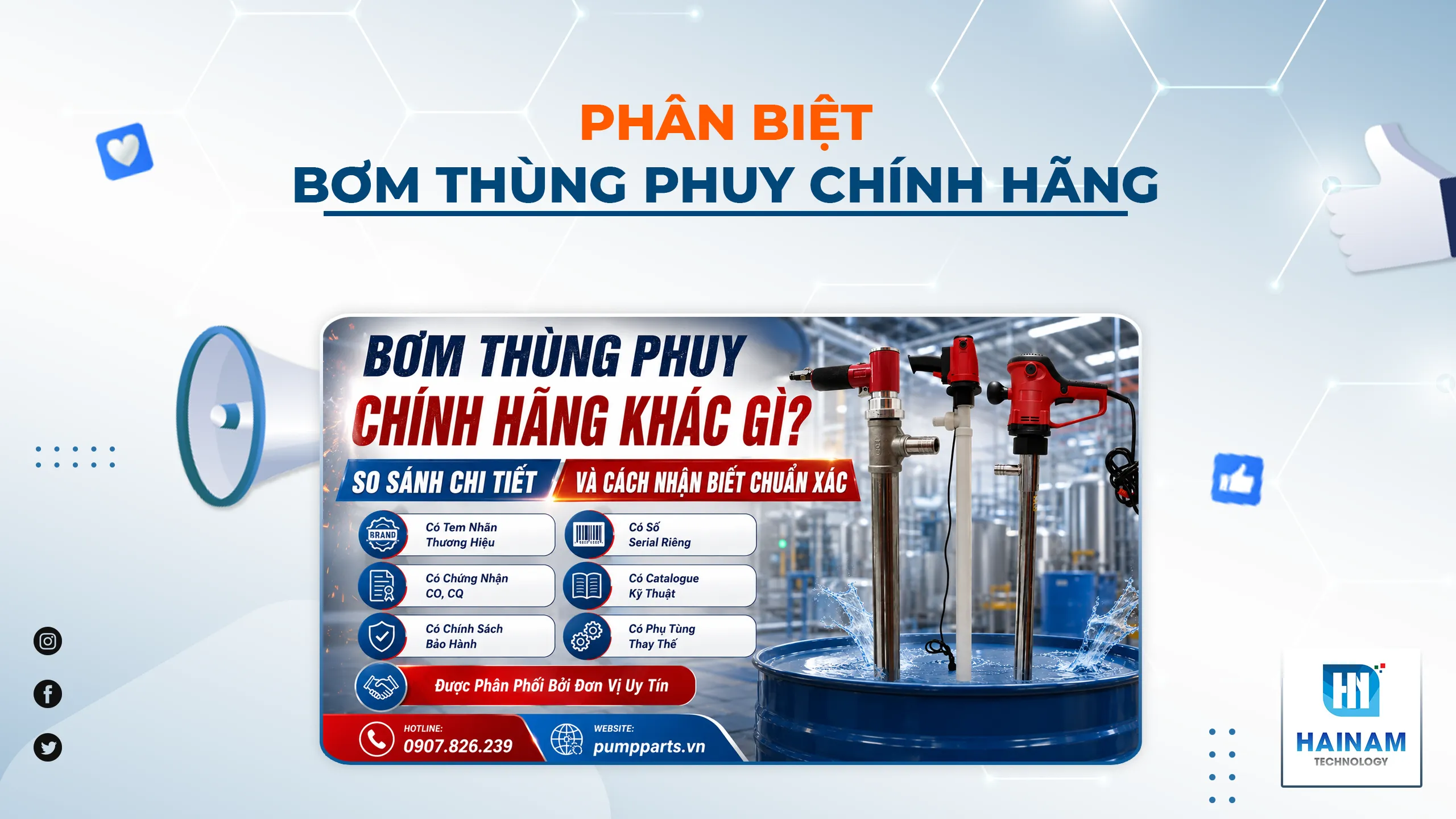 Bơm Thùng Phuy Chính Hãng Khác Gì? So Sánh Chi Tiết Và Cách Nhận Biết Chuẩn Xác