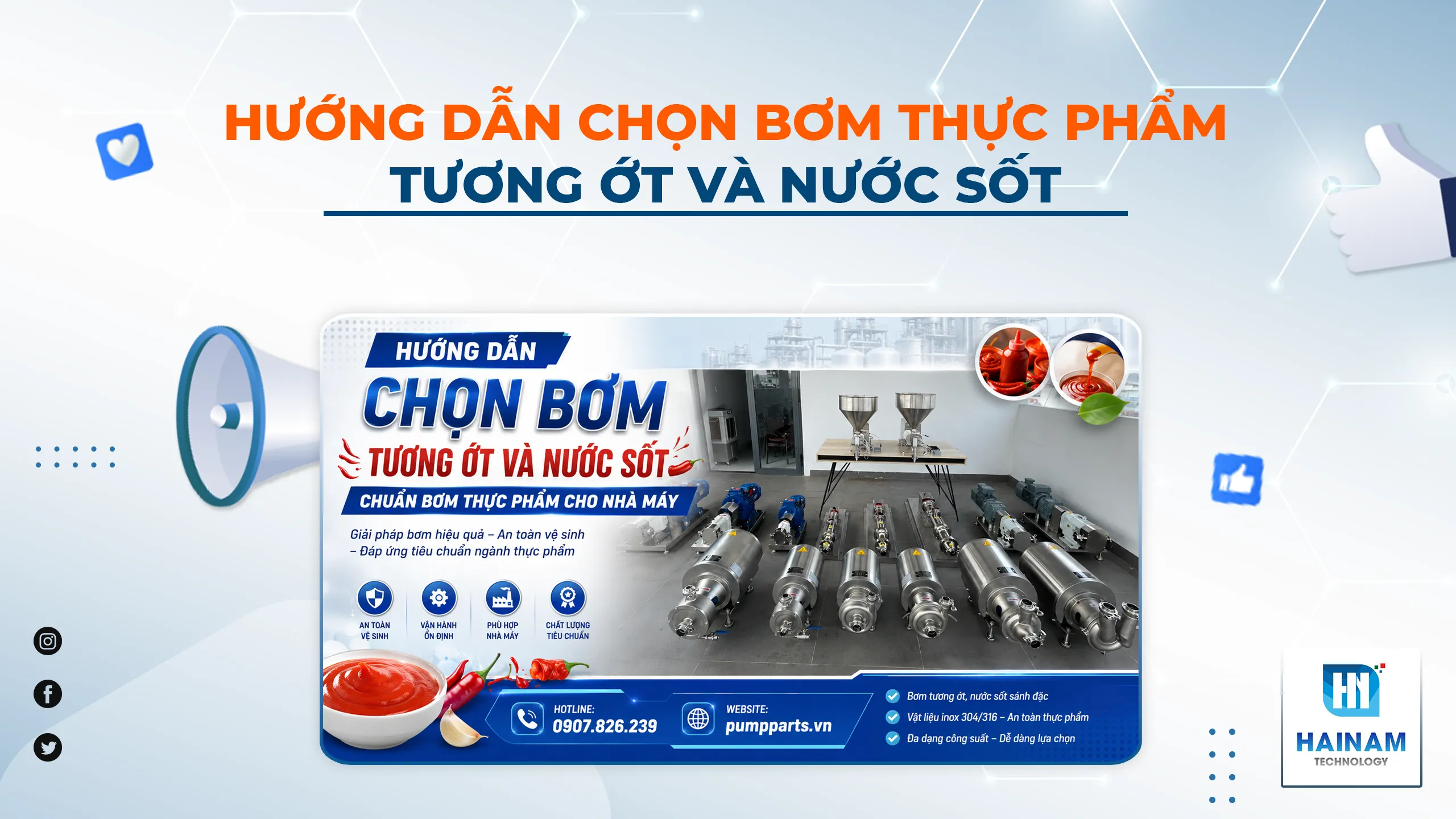 Hướng Dẫn Chọn Bơm Tương Ớt Và Nước Sốt Chuẩn Bơm Thực Phẩm Cho Nhà Máy 2026