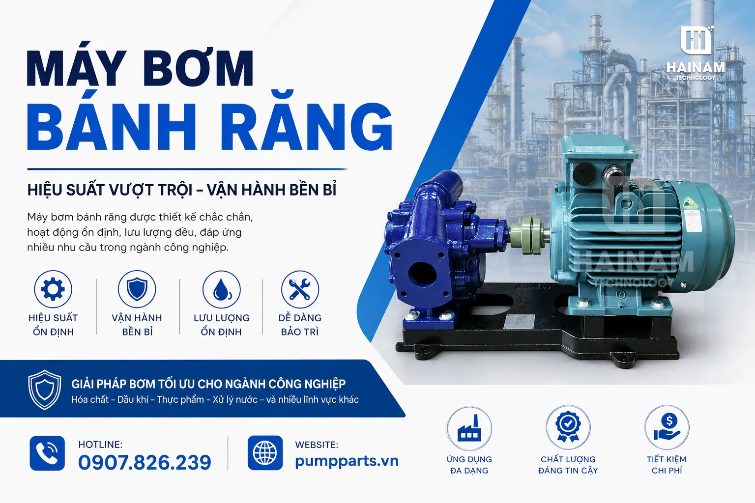 máy bơm bánh răng chính hãng