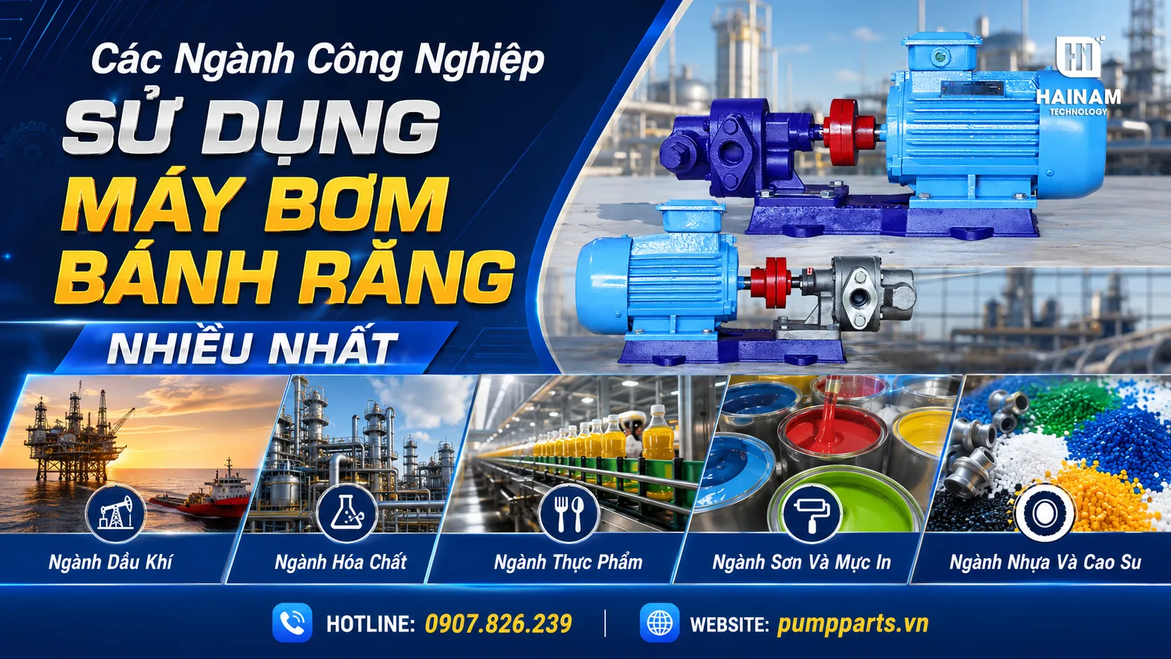 máy bơm bánh răng công nghiệp bền bỉ