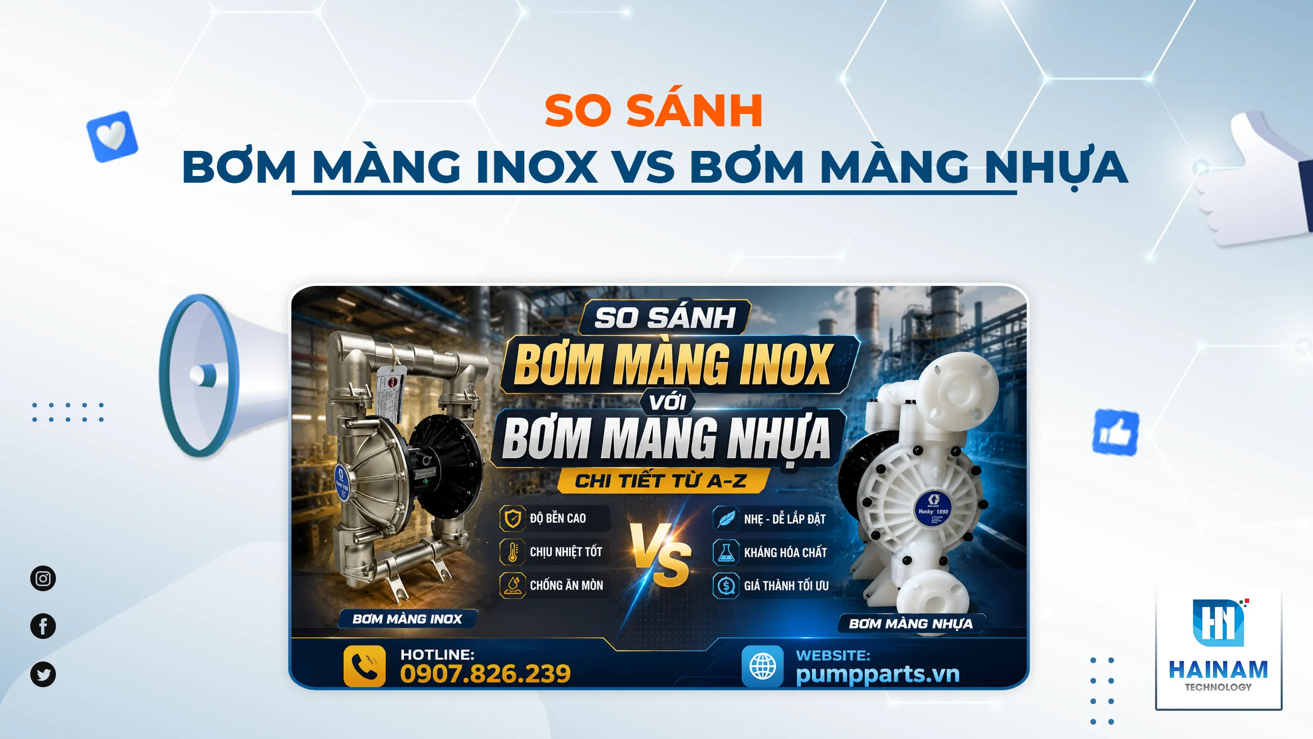 So Sánh Bơm Màng Inox Với Bơm Màng Nhựa Chi Tiết Từ A-Z