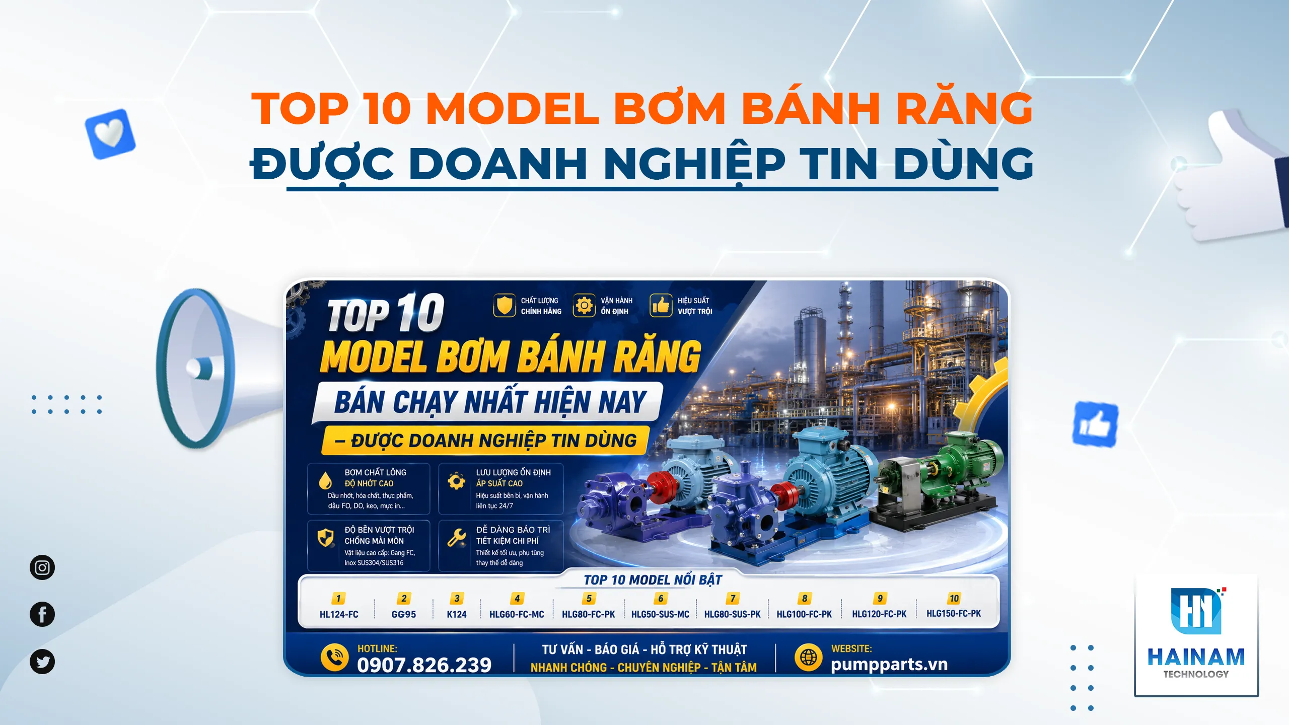 Top 10 Model Bơm Bánh Răng Bán Chạy Nhất Hiện Nay Được Doanh Nghiệp Tin Dùng