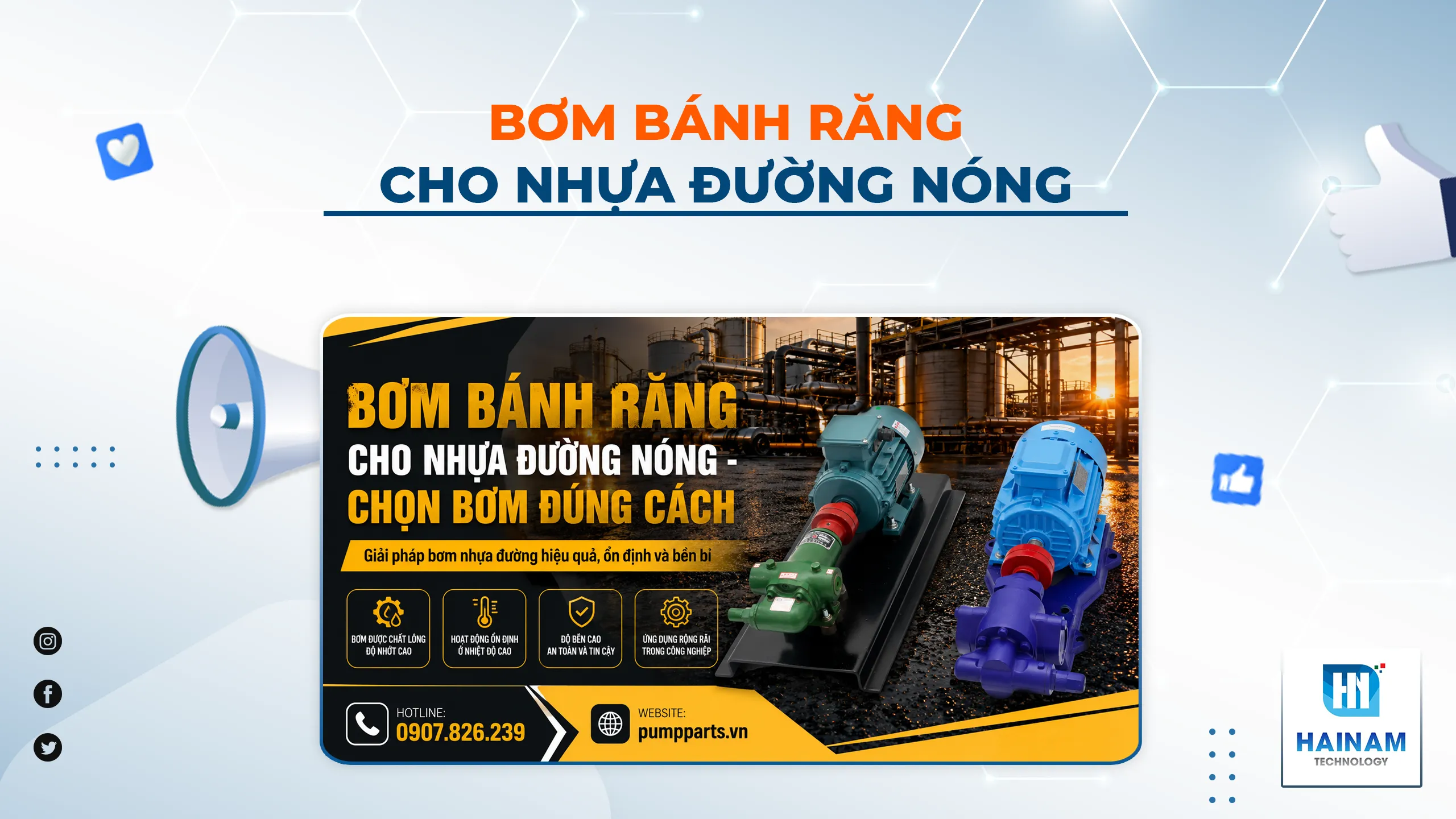 Bơm Bánh Răng Cho Nhựa Đường Nóng | Chọn Bơm Đúng Cách