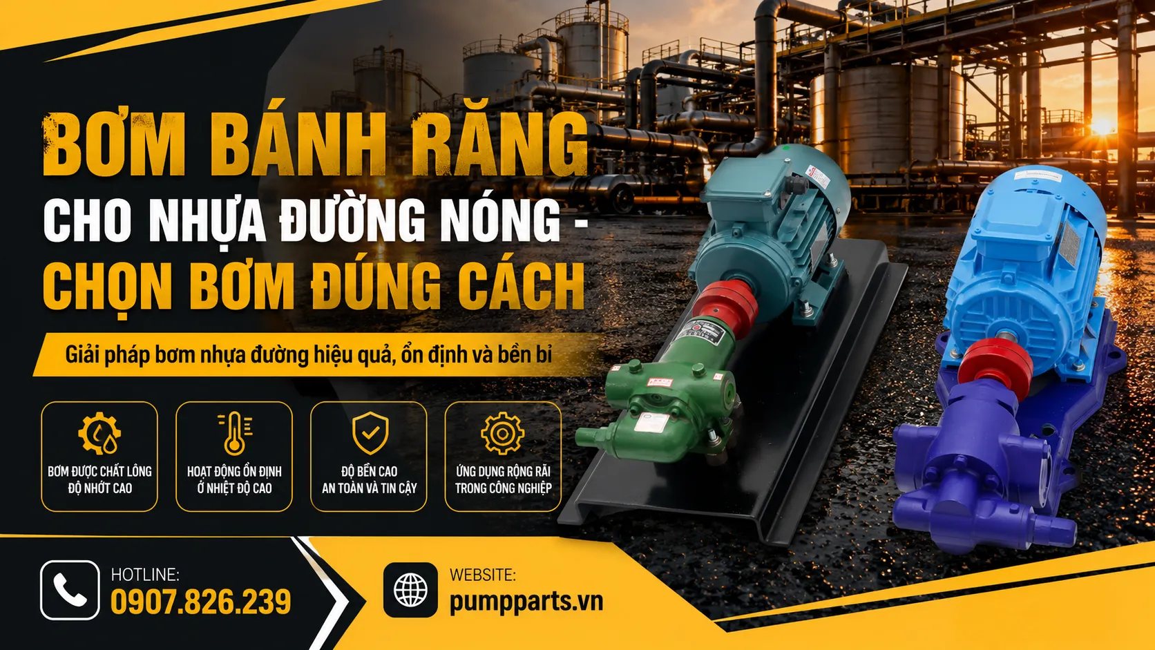 bơm bánh răng cho nhựa đường