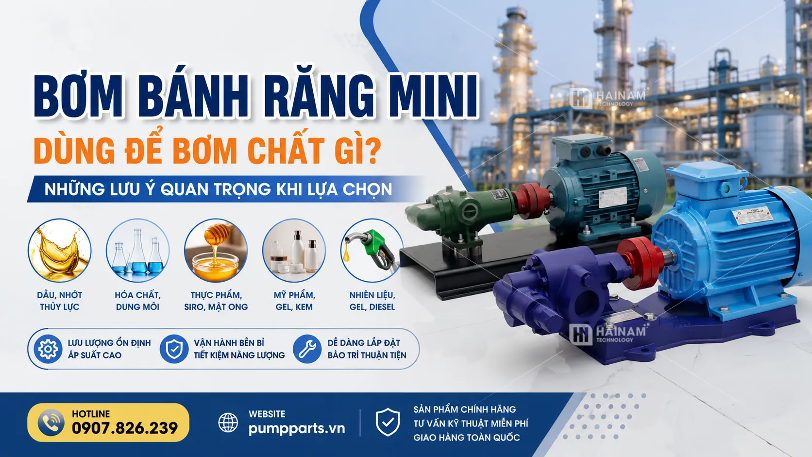 bơm bánh răng mini chính hãng