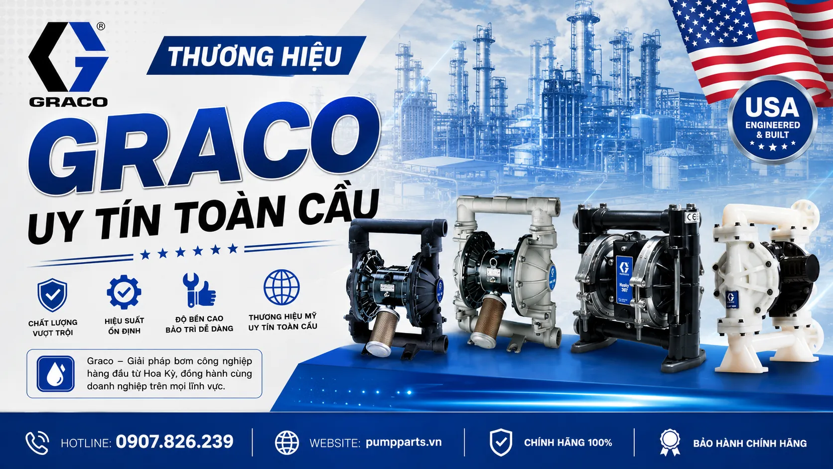 bơm màng husky chất lượng usa