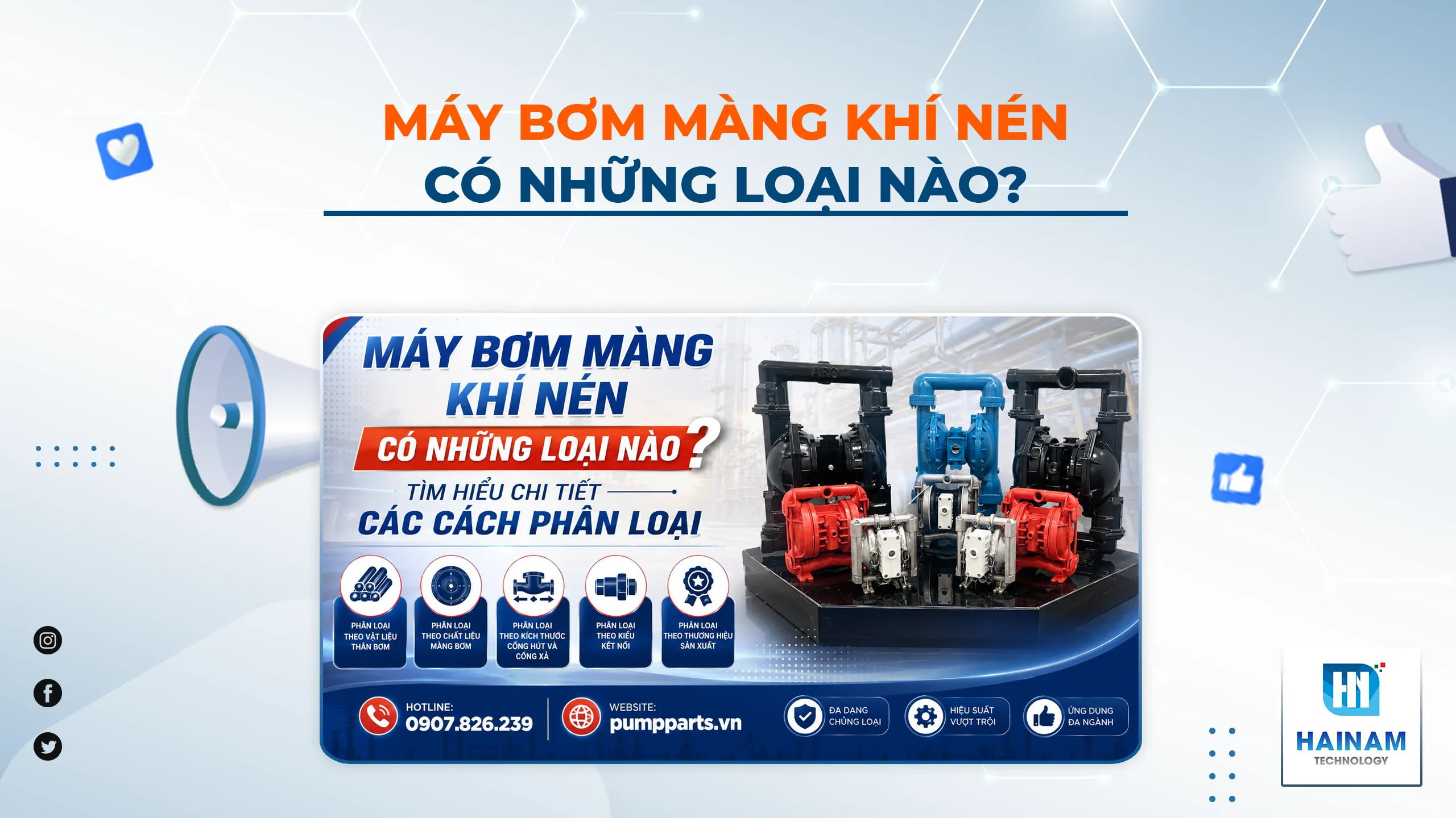 Máy Bơm Màng Khí Nén Có Những Loại Nào? Tìm Hiểu Chi Tiết Các Cách Phân Loại
