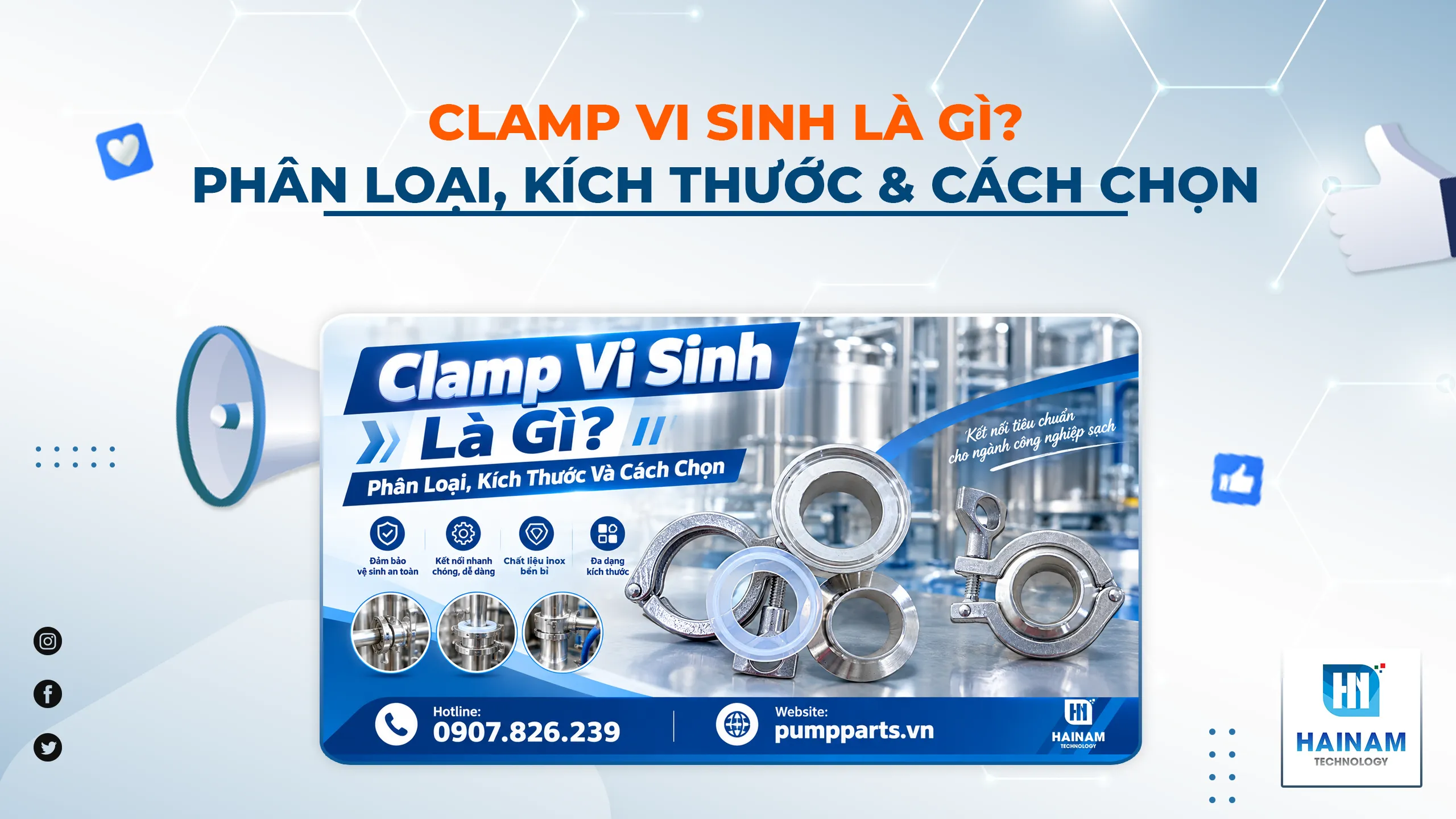 Clamp Vi Sinh Là Gì? Phân Loại, Kích Thước Và Cách Chọn